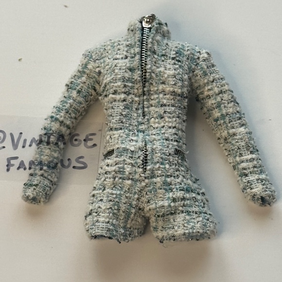 Ice Blue Tweed Romper Zip Integrity Apres-Ski Asset Poppy Parker Fashion Doll IT - Picture 6 of 6